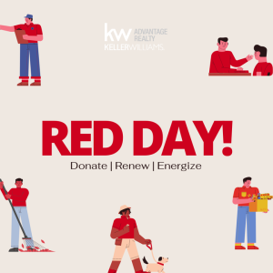 ❤️What is Red Day?
Since May of 2009 our entire KW company – from the U.S. and Canada to our family abroad – sets aside the second Thursday of the month to Renew, Energize, and Donate within the communities we serve. photo