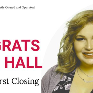 Congrats Jessi Hall on your first closing photo