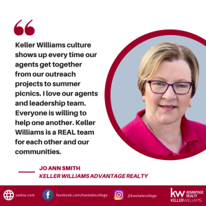 When you choose to join Keller Williams, you are joining forces with the most dynamic Real Estate Company in the World. Here's why Jo Ann Smith chose to work with Keller Williams Advantage Realty. ✨
Connect with us and experience why we are a different k photo