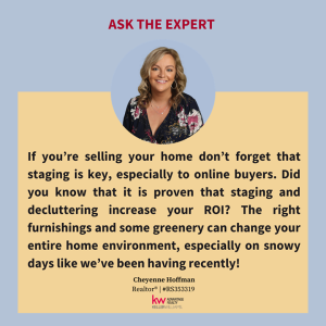 Today's Ask the Expert is brought to you by Cheyenne Hoffman, who is part of Rutter Home Sales Team - Keller Williams Advantage Realty photo