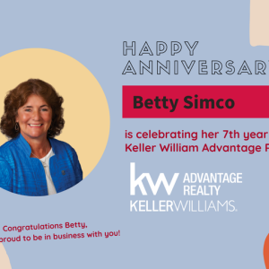 You are a valued part of this team! Happy KW Anniversary Betty Simco! ✨ photo