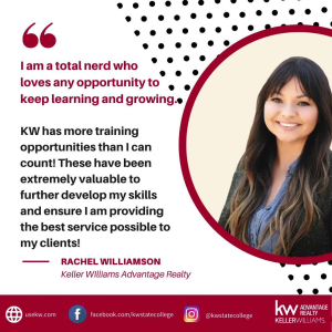 When you choose to join Keller Williams, you are joining forces with the most dynamic Real Estate Company in the World. Here's why Rachel Williamson of Doran and Cornwall Real Estate Group made the move to Keller Williams Advantage Realty.
Connect with photo