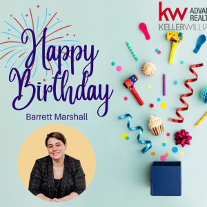 Another KW Birthday today! Please join me in wishing Barrett Marshall a very Happy Birthday! We wish you a day as amazing as you!! photo